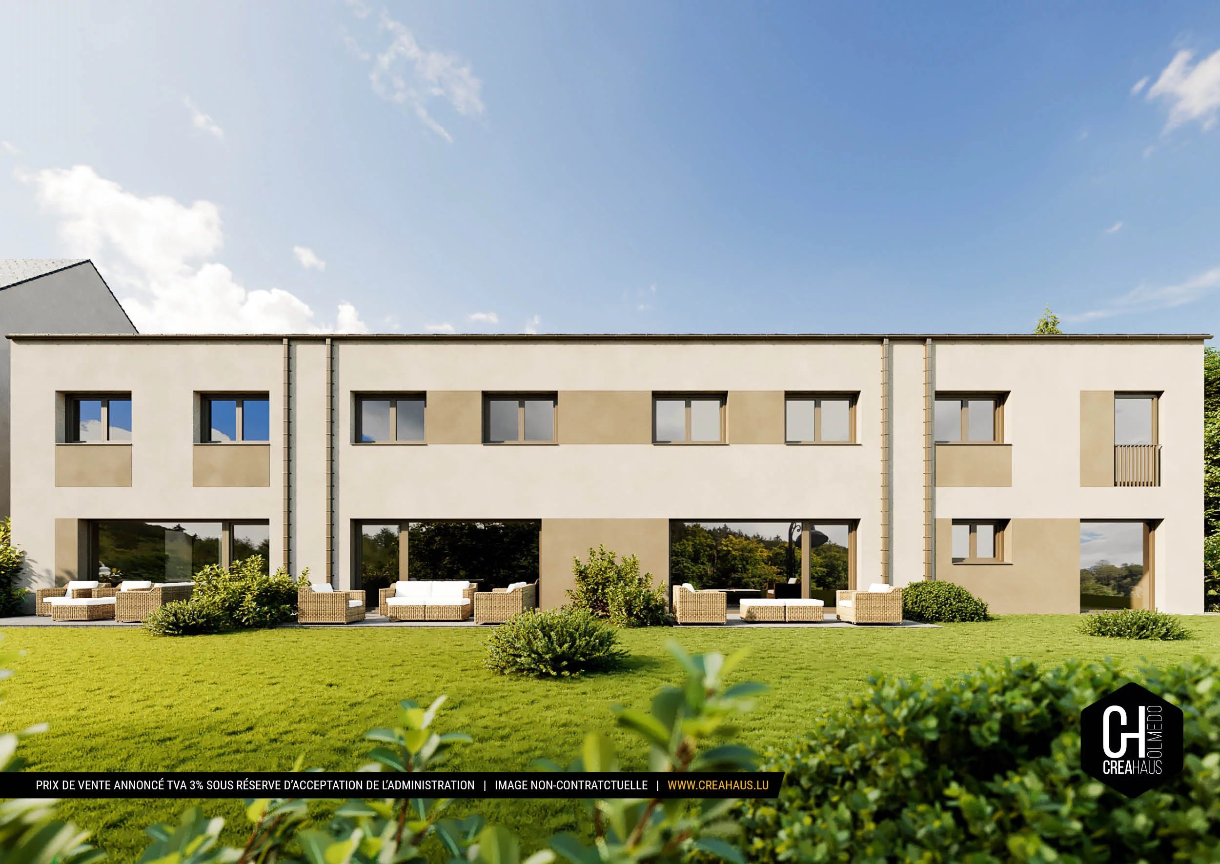 Maison 4 – Élégante maison en bande unifamiliale 3 façades à Septfontaines