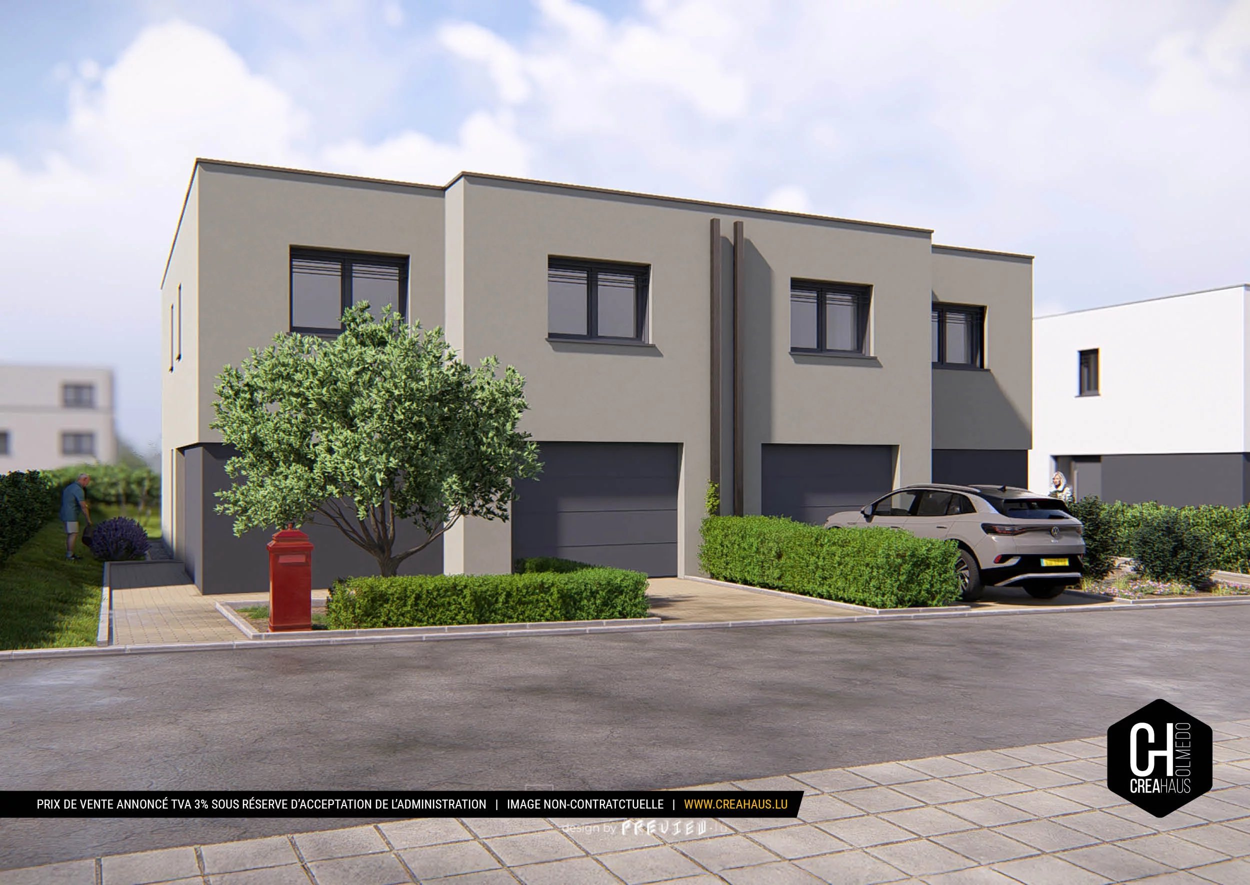 Lot 108 - Einfamilienhaus 3 Fassaden in Mondercange