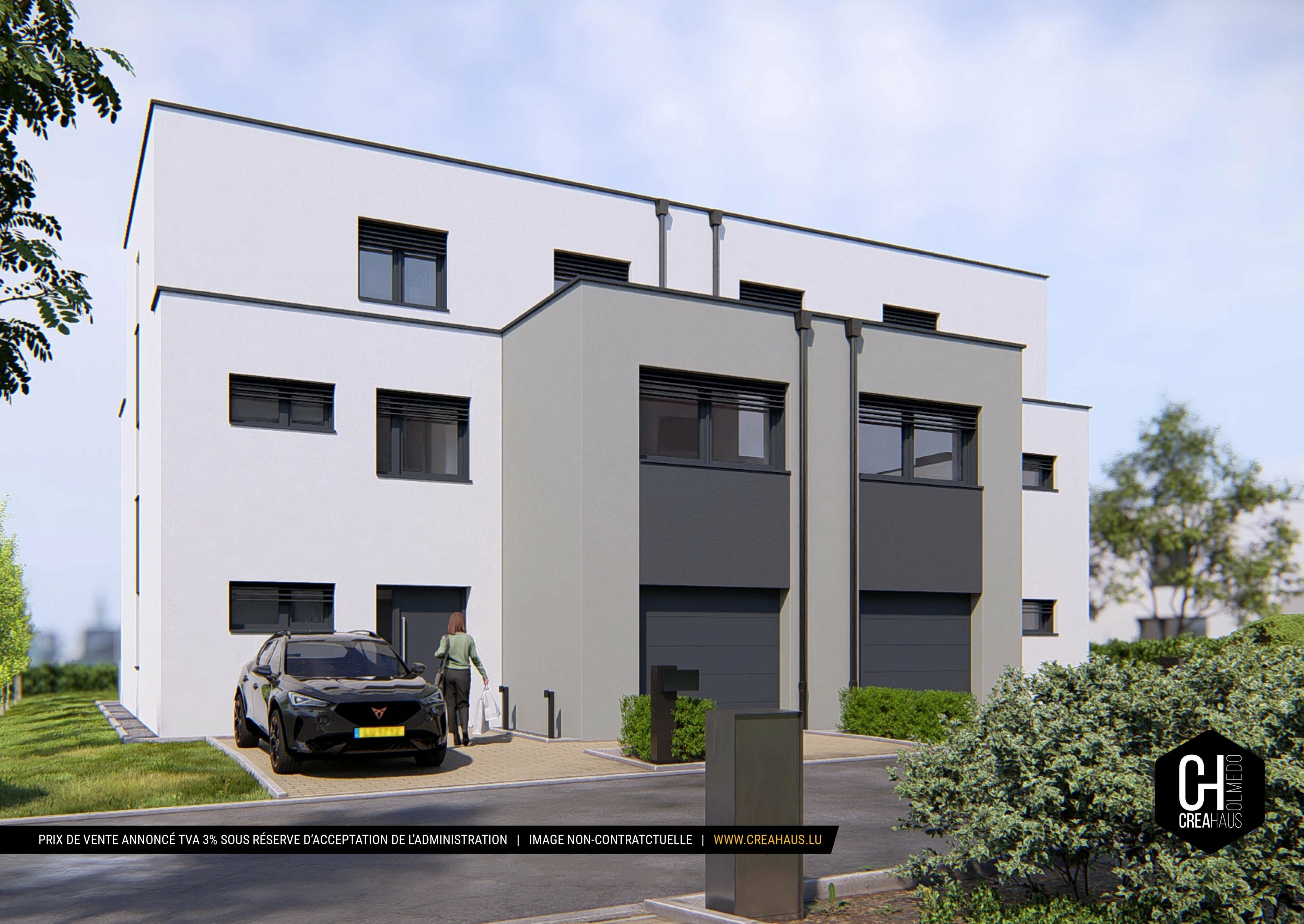 Lot 154 - Maison contemporaine 3 façades à Mondercange