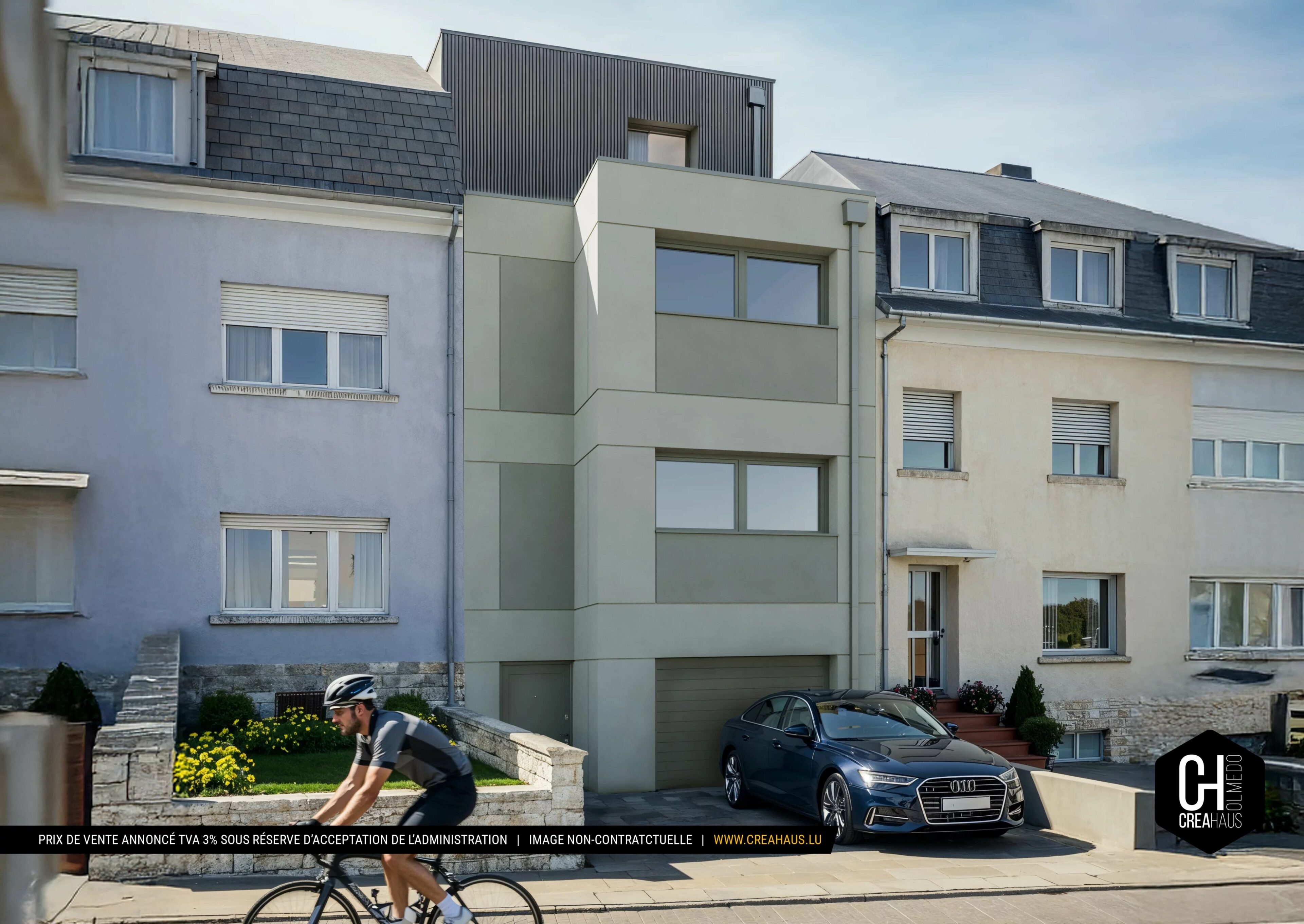 Belle maison mitoyenne en cours de construction à Roeser