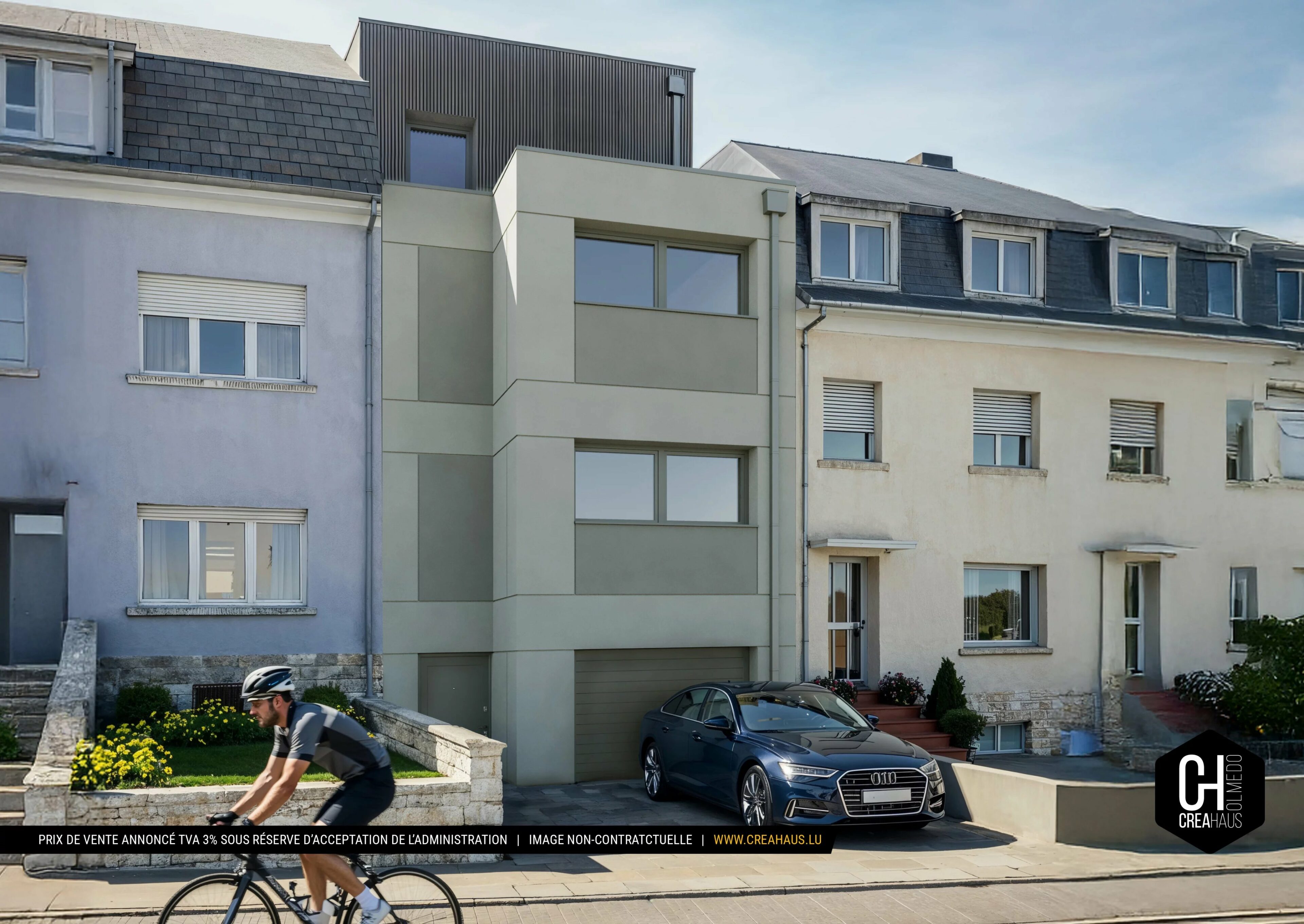 Belle maison mitoyenne en cours de construction à Roeser