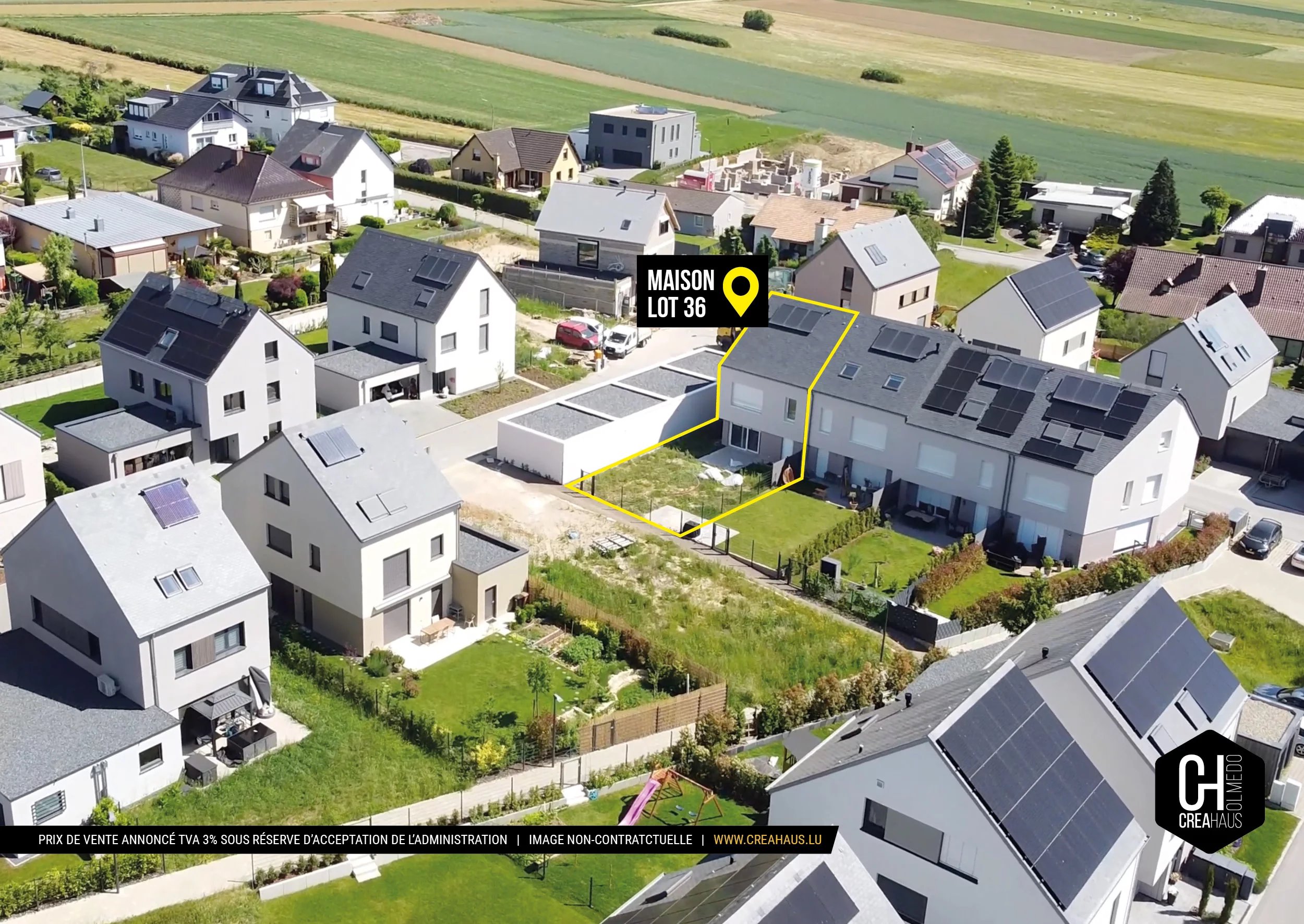 Lot 36 Maison 3 façades à Hellange livrée clé en mains cette année 2026