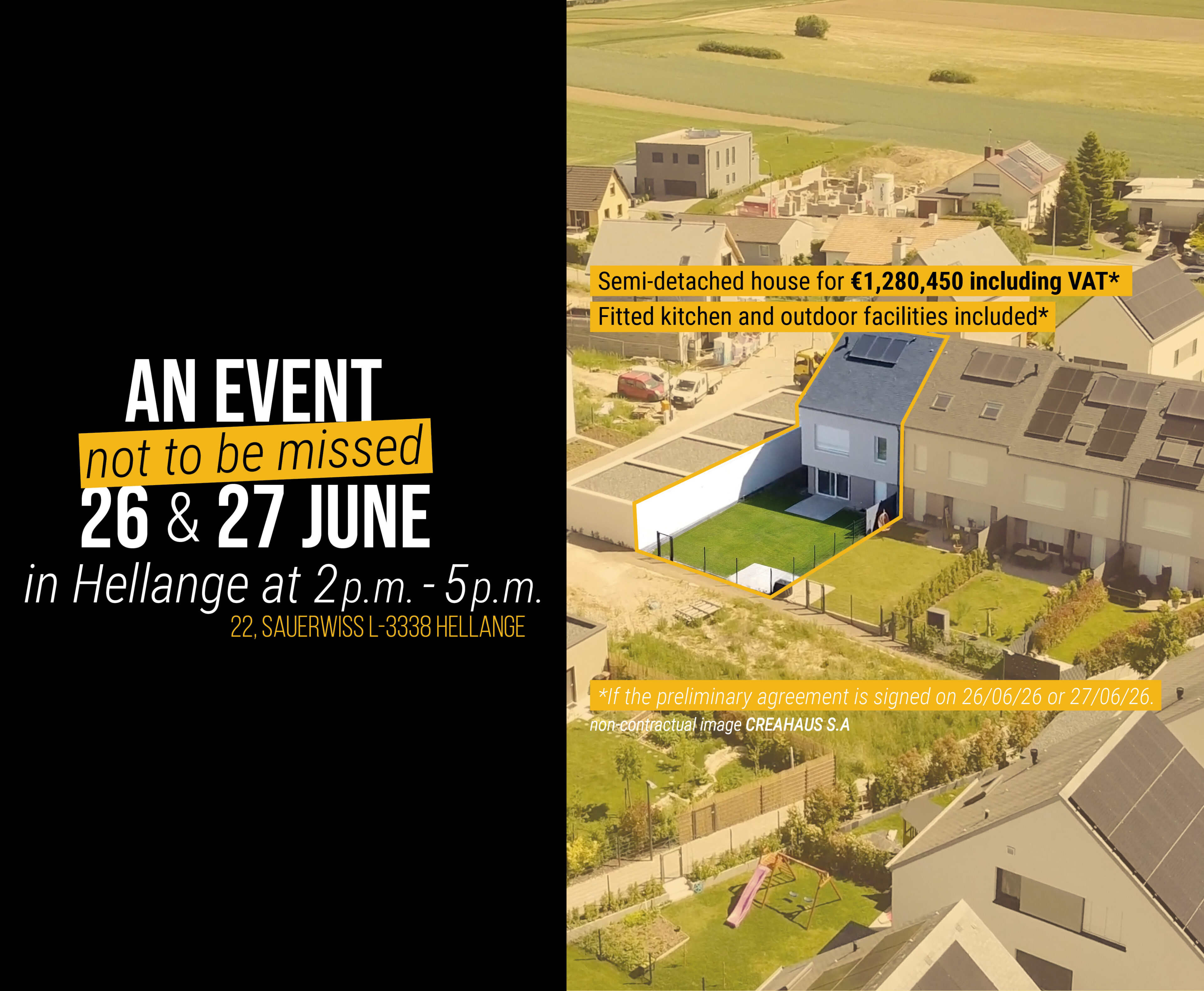 An event not to be missed!June 26 & 27, 2026, from 2:00 PM to 5:00 PMJoin us in Hellange at the following address:22, Sauerwiss L-3338 Hellange