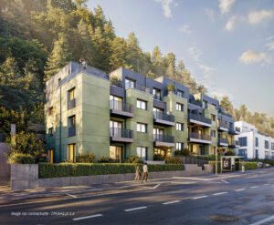 Photo de la future résidence NOÉLINE à Luxembourg-Neudorf. Découvrez des studios, appartements 1 à 3 chambres avec terrasse, prestations de qualité, idéalement situés.