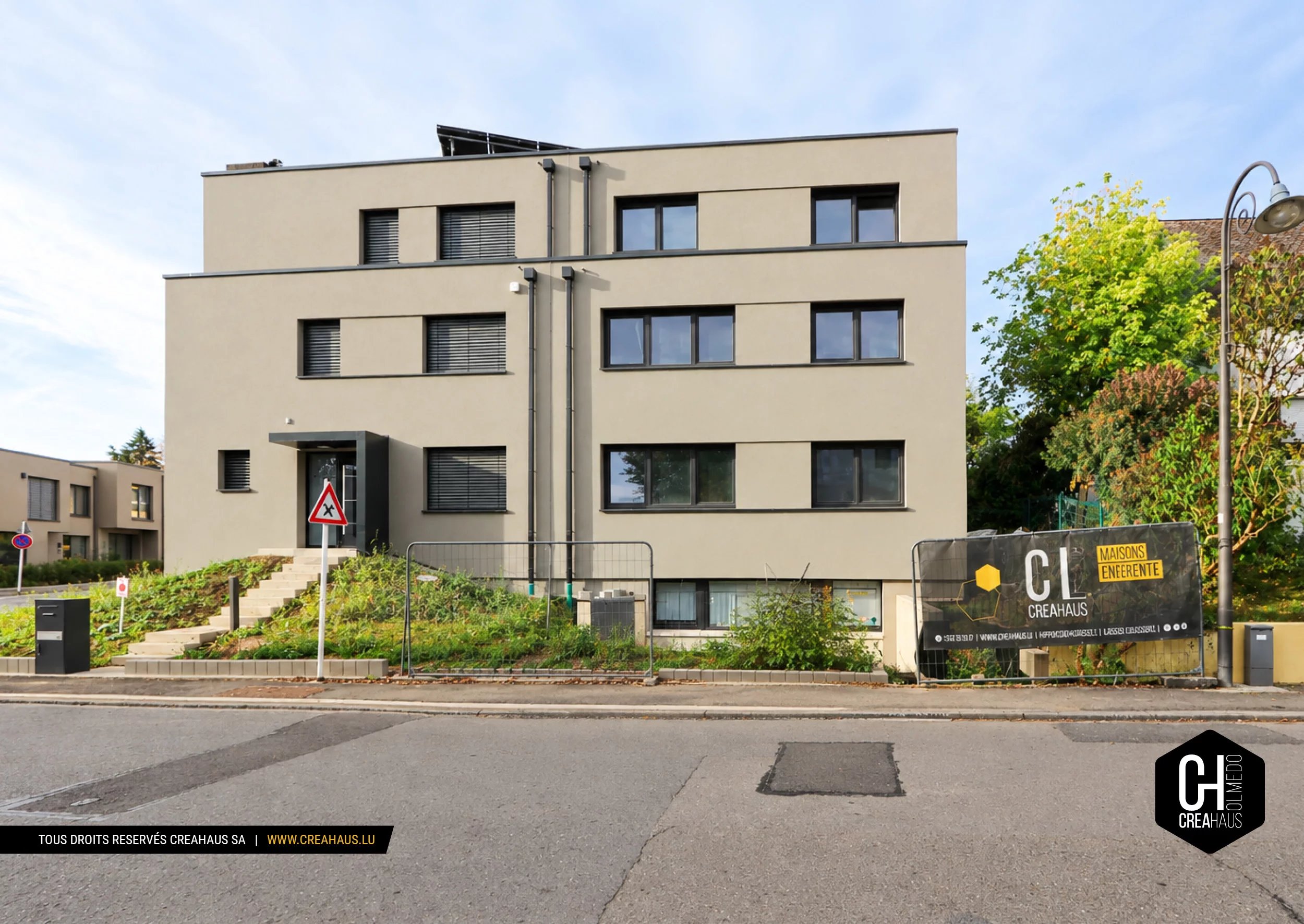 Magnifique maison 3 façades en construction à Kehlen